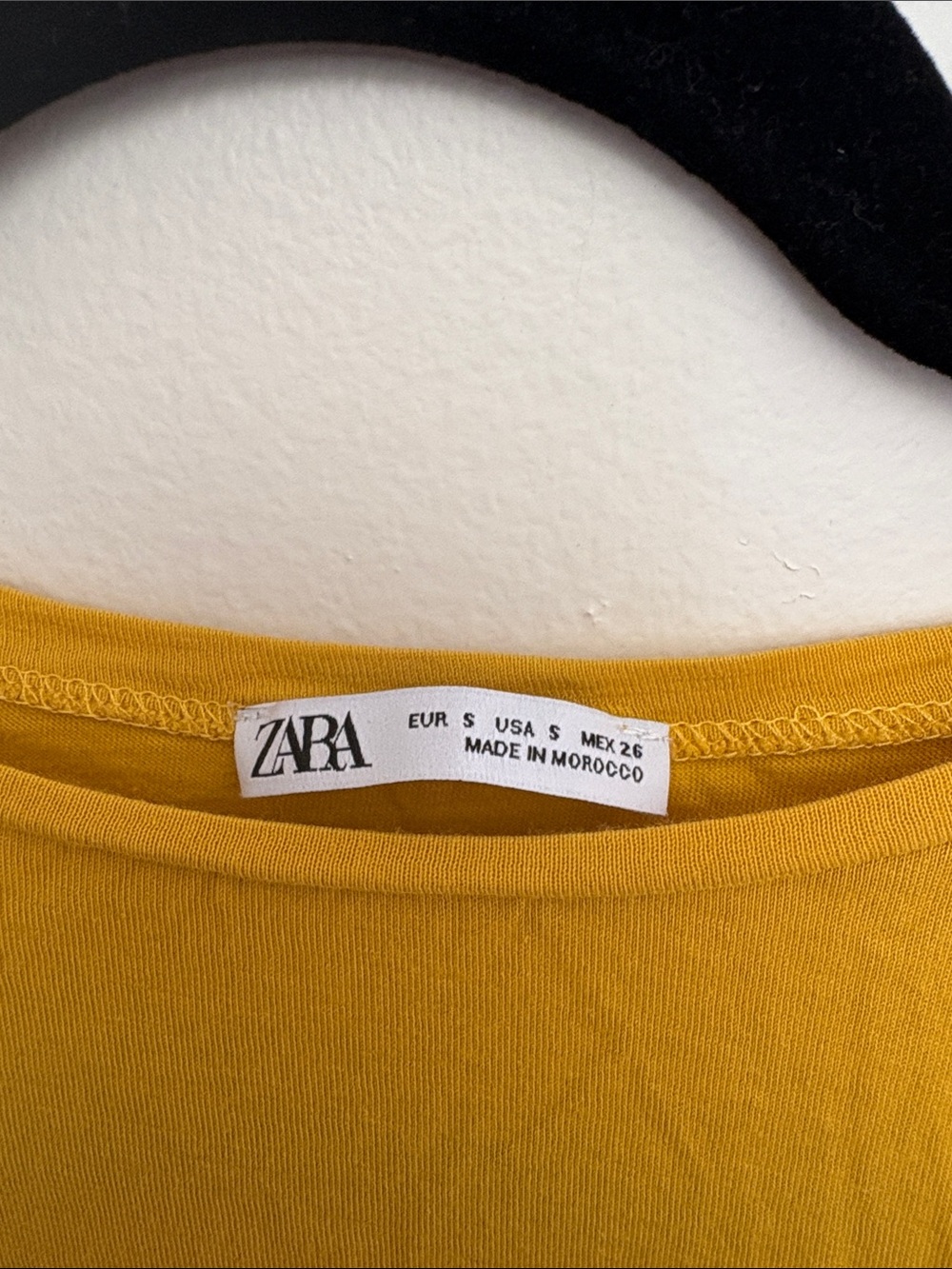 Zara Mustard Yellow Crew Neck Tee - Picture 3 of 3